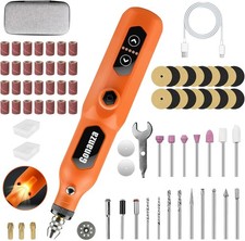 Mini Cordless Rotary Tool Kit with Case  78 Pcs  5-Speed Variable Speed