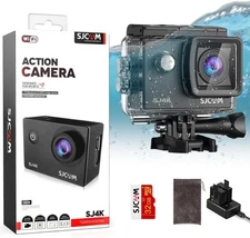 SJCAM SJ4000 Pro-Grade 4K Action Camera, 40MP 3-Axis EIS Stabilization Motorc...