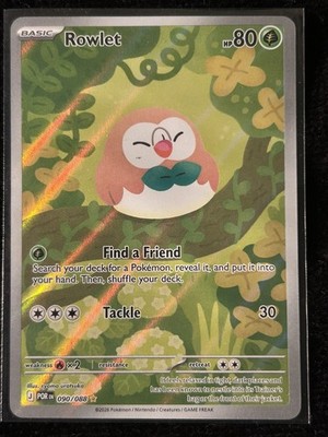 Perfect Order Rowlet 90/88 Illustration Rare Pokemon Card - POR - NM 
