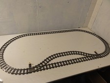 Lego train 9v grand circuit 2 aiguillages 11 droits 18 courbes dessus métal