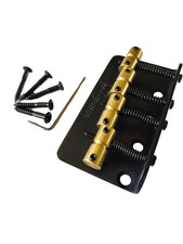Black Wilkinson WBBC Vintage 4 String Bass Bridge Brass Saddles for J or P Bass