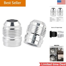 10AN Male Weld On Bung Fitting Aluminum 2PCS 7/8-14 UNF 37 Degree Flare