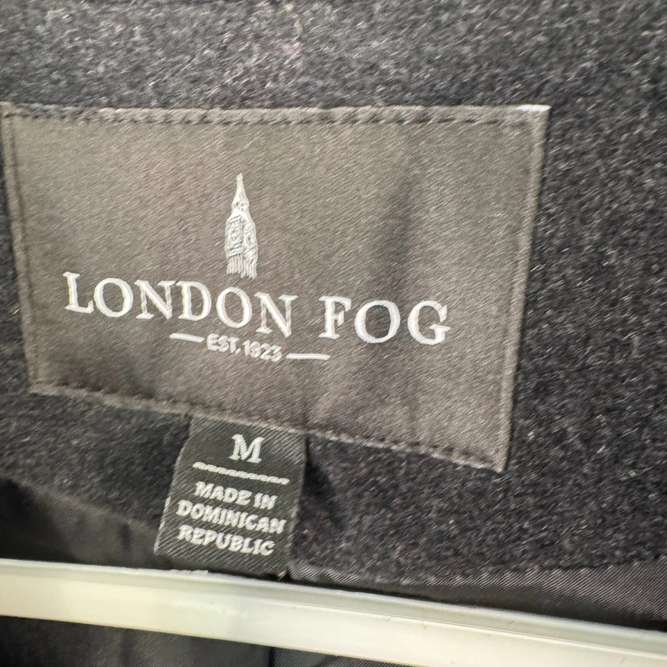 Abrigo London Fog Mezcla Lana Guisante Mujer M Gris Clásico Chaqueta de Invierno Foto 4 de 4
