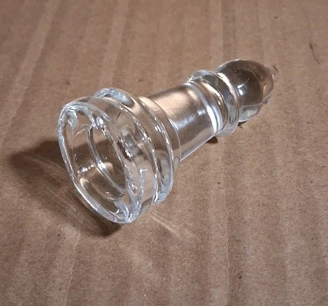 Pieza de juego de ajedrez Bishop de vidrio transparente, 2-7/16" de alto x 1-1/8" de ancho Foto 4 de 4