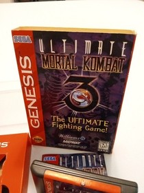 Ultimate Mortal Kombat 3 (Sega Genesis, 1996) CIB* Manual 🔥Clean Tested Working