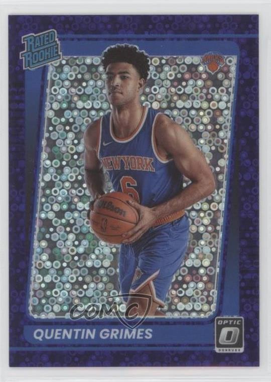 2021 Panini Donruss Optic Fast Break Purple Prizm 59/95 Quentin Grimes #166 02ez