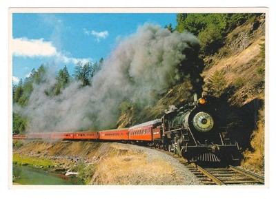 Mikado Engine 45 Northspur California Postcard