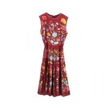 GUCCI Flora Silk Dress Bordeaux Size 40 Used