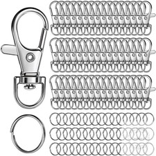 100PCS Lobster Claw Clasps and Key Rings, Keychain Making Kit - 50PCS Keychain