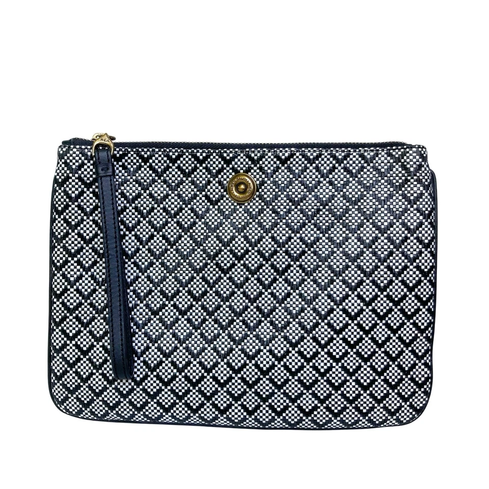 Ralph Lauren Black White Geometric Nylon Wristlet Clutch Pouch Organizer | NEW - Image 3 of 4