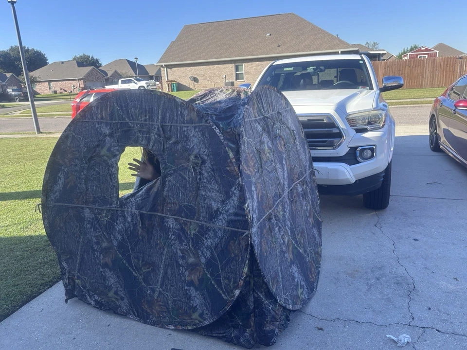 4-Panel Spring Steel Hunting Blind; 2 Person Ground Tent for Deer&Turkey Season - Image 2 of 4