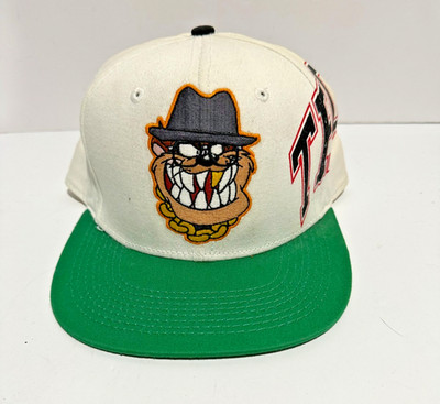 Vintage Taz Snapback Hat ''Tricky'' Gold Tooth Chain Looney Tunes RUN DMC
