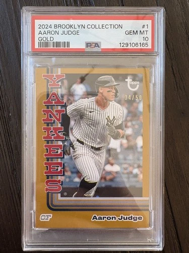 2024 Topps Brooklyn Collection - Aaron Judge #1 Gold /50 PSA 10 MVP!