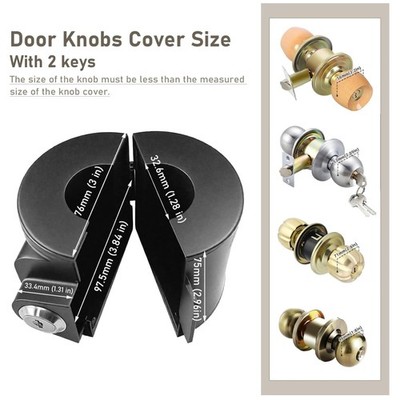 Keyed Alike Door Knob Cover - Prevent Unauthorized Access