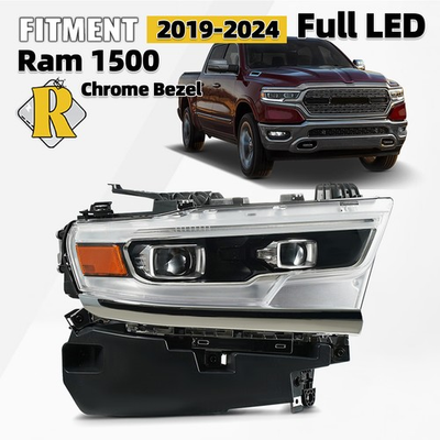 #ad #ad For 2019 2024 Ram 1500 Full LED Projector Headlight With AFS Chrome Passenger RH $249.99