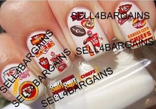 Last Few》Kansas City Chiefs 18 Different Designs》Salon Quality Nail Art Decals