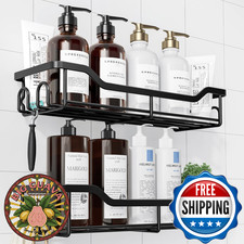 Kitsure Large Shower Caddy Adhesive Organizer Stainless Steel Shelf Bathroom Sto