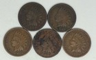 1891 1900 1902 1905 1909 Indian Head Cent Lot of 5 (719) — photo 1