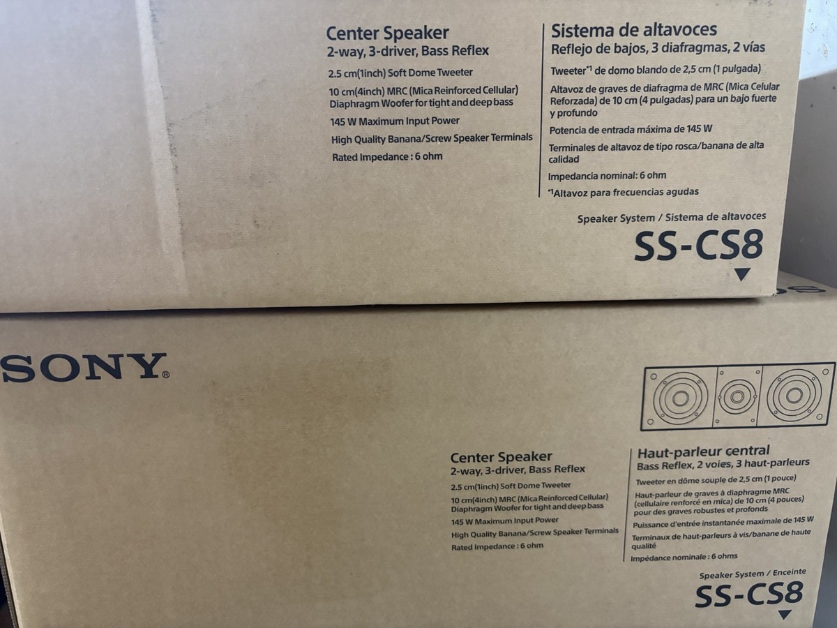 Sony SSCS8 2-way Center Channel Speaker - Black for sale online | eBay