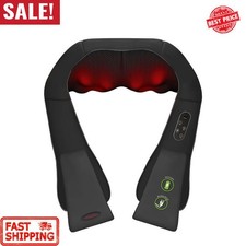 Cordless Shiatsu 3D Massager USB-Rechargeable Shoulders Back Neck Massag New