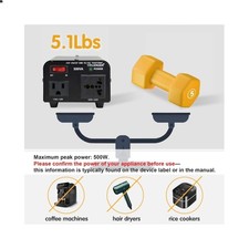 500W Voltage Transformer Power Converter110V to 220V, 220V to 110V Step Up/Do...