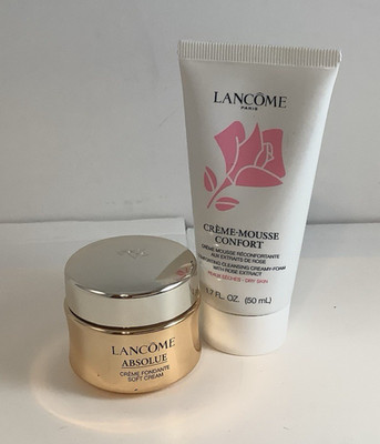 Lancome Absolue Soft Cream .5 oz and Cleansing Creamy-Foam 1.7 oz Gift Set!
