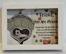 You Left A Paw Print On My Heart Pet Photo Frame Memorial Ornament