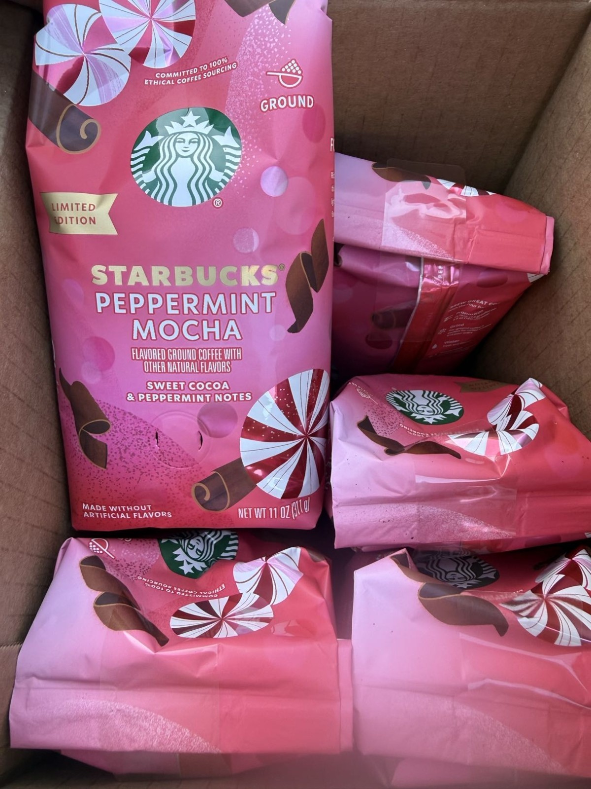 Starbucks Coffee Peppermint Mocha Ground Light Roast 11 oz 6