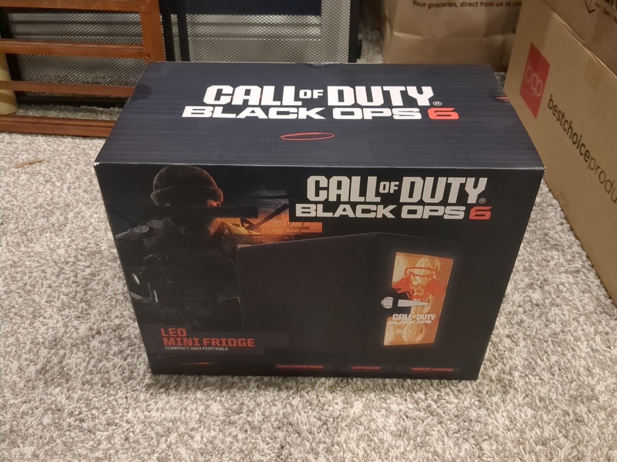 CALL of DUTY BLACK OPS 6- LED Mini Fridge 6 Can Insulated Interior