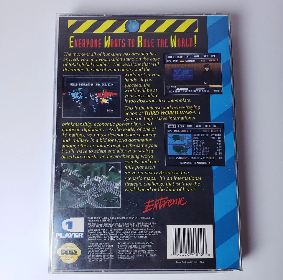Third World War (Sega CD, 1994) Complete in Box - Image 4 of 4