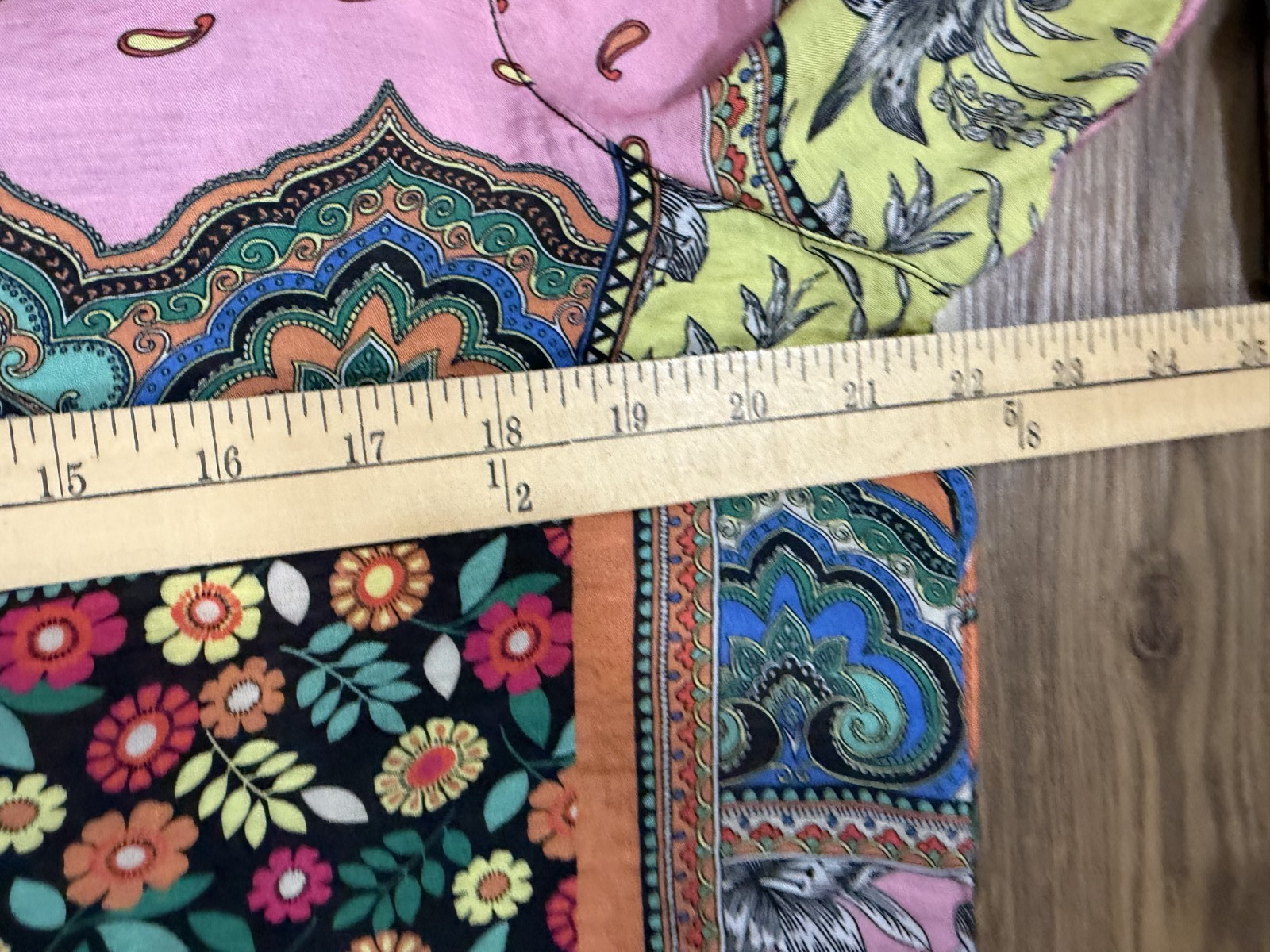 John Mark Floral Mixed Print Patchwork Tunic Top … - image 9