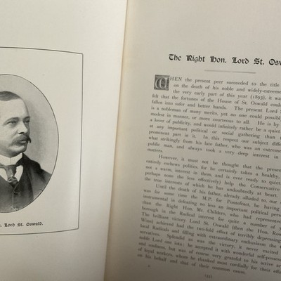 YORKSHIRE LEADERS 1893  Lord St OSWALD Rowland WINN Nostell Priory, Appleby Hall