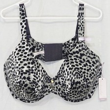 NEW Ambrielle 44DDD Full Figure Bra Spotted Animal Print Underwire Lingerie