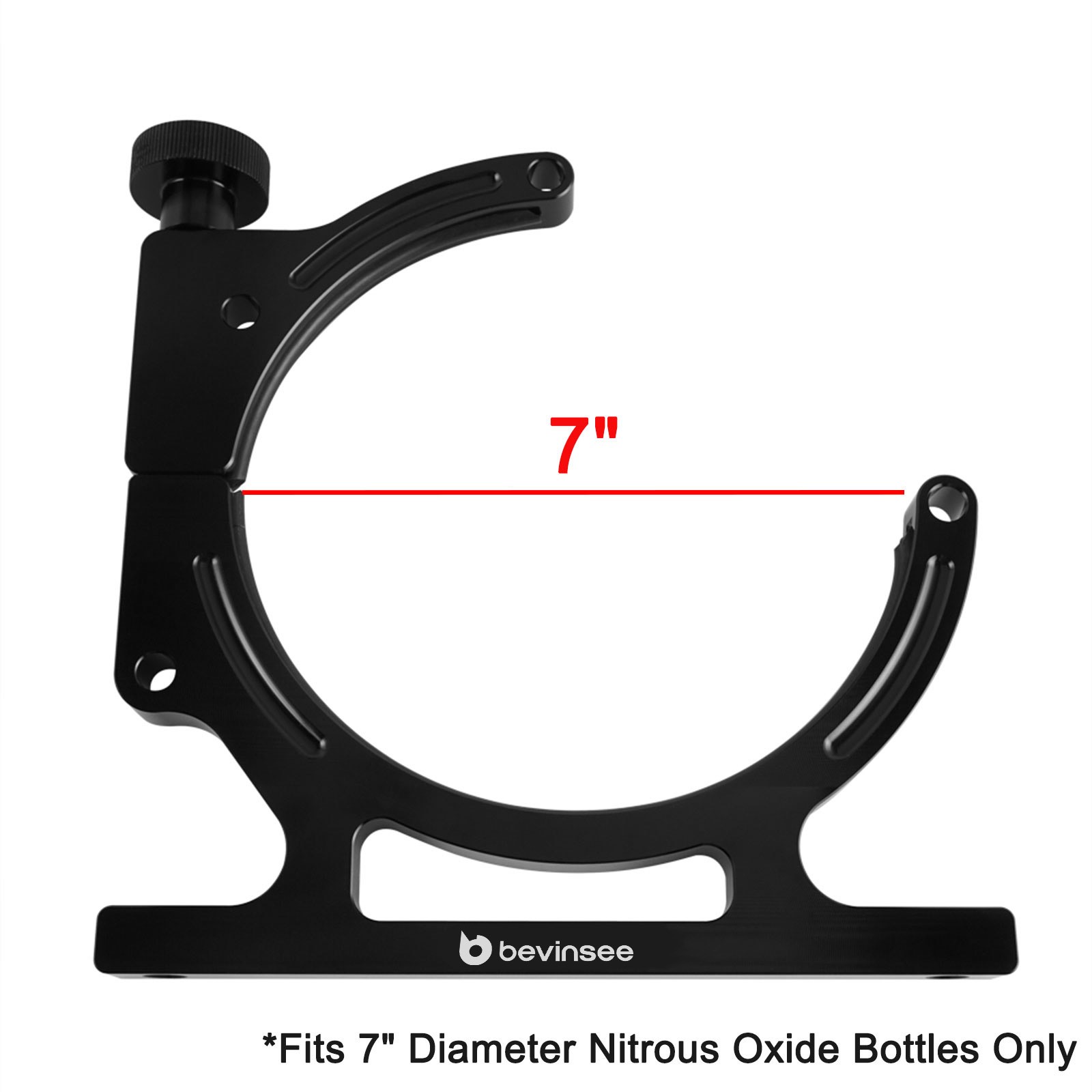 BEVINSEE 7" Nitrous Bottle Holder For Acura NSX For Mitsubishi Lancer Evolution