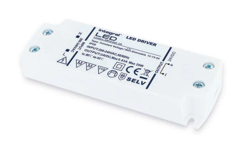 24v LED Driver 15w Screw Terminals Integral ILDRCVA086