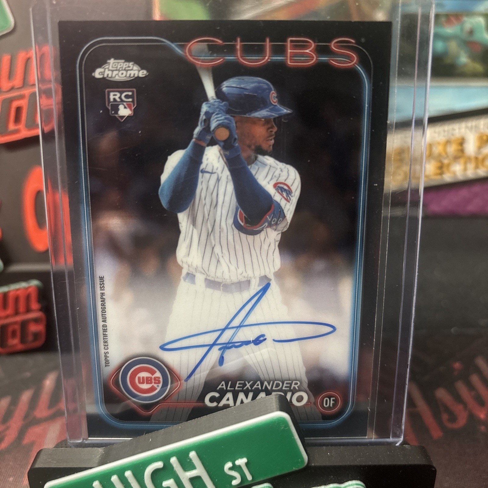 2024 Topps Chrome Refractor 028/499 Alexander Canario RC Autograph #RA-AC Cubs