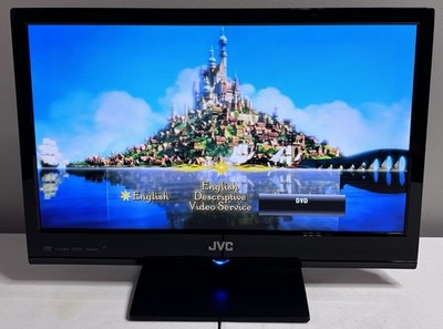 JVC 22  LED TV DVD Combo LT-22DE72 1080p HDMI Retro Gaming Tested No Remote READ