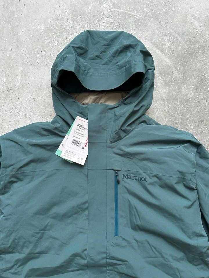 MARMOT RAMBLE COMPONENT INSULATED 3 IN 1 GREEN JACKET MEN'S SIZE L - Image 4 of 4