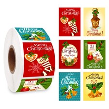 500Pcs Merry Christmas Stickers Christmas Theme Seal Labels Stickers For DIY Gif