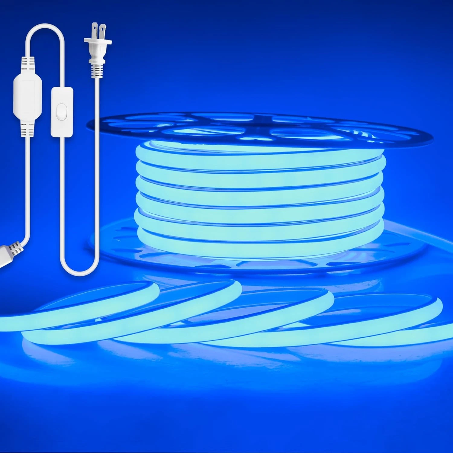 82FT Waterproof Blue LED Strip Lights for Outdoor Decoration, 288 LEDs/M