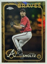 John Smoltz 2024 Topps Chrome Gilded Collection /99 #124 HOF