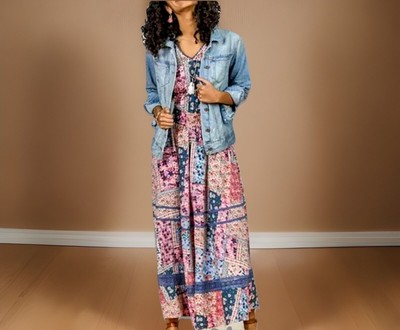 chinese dress ladies Matilda Jane White Maxi with Embroidered Detail- Size XS