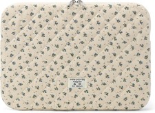 Puffy Laptop Sleeve 13 Inch Cute Quilted Laptop Protective Case Padded Floral