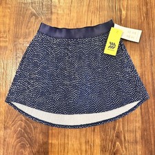 NWT All in Motion blue white polka dot pleated skort girls Medium 8