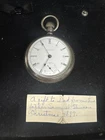 Antique Waltham Pocket Watch Sterling Silver Case Works Good