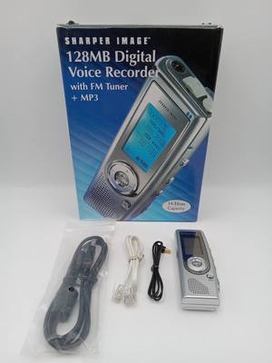 Sharper Image DS701 128mb Digital Voice Recorder with MP3 & Fm Radio Tuner 34 HR
