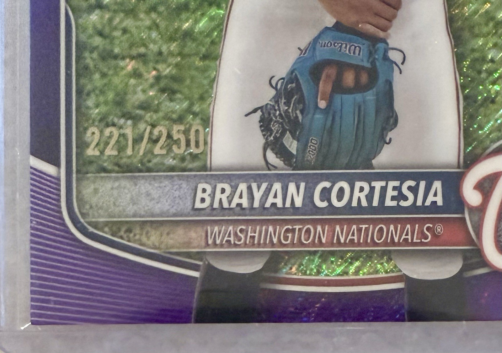 2025 Bowman Chrome - Prospects Brayan Cortesia Purple Shimmer Refractor /250 view 3