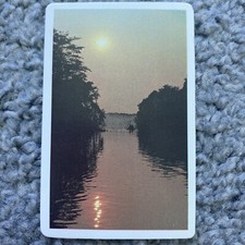 Vtg Single Swap Card Creek River Lake Pond Scenery Playing Card Arrco USA Made