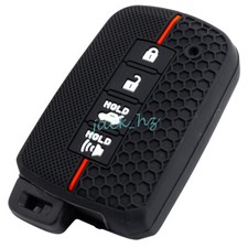 Funda de gel de sílice 4 botones llave inteligente llavero cubierta para Toyota Highlander Camry Avalon