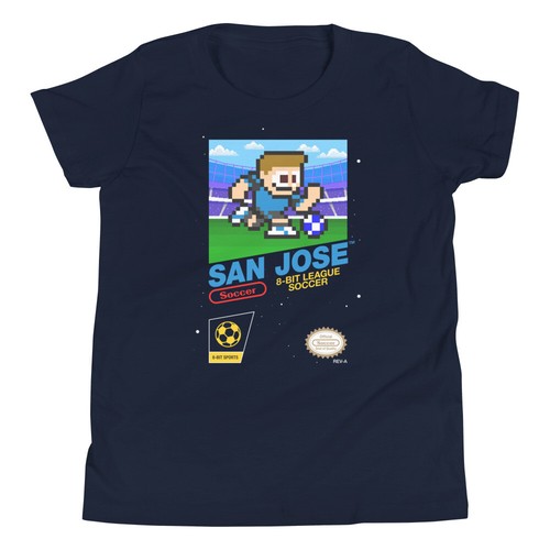 Camiseta retro de la liga de fútbol de San Jose Earthquakes 8 bits NES para jóvenes niños - Imagen 7 de 9